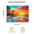 thumbnail image 3 of Nawypu Canvas Wall Art for Bedroom Seascape Sunset Canvas Wall Art Tropical Palm Tree Canvas Artwork Beach Canvas Print for Living Room Ocean Wall Art Decor Sea Waves Canvas Picture Seascape, 3 of 6