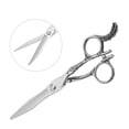 thumbnail image 3 of Unique Bargains Hair Scissors Hair Cutting Scissors Barber Texturizing Scissors Stainless Steel Razor Silver Tone, 3 of 7