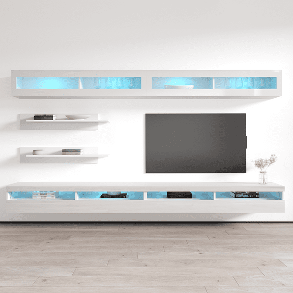 Fly I2 35TV Wall Mounted Floating Modern Entertainment Center