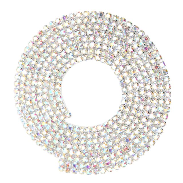 Chaîne à strass AB brillante, 1 yard, 2 rangées, longueur 90 cm, pour bijoux DIY, décoration de gâteau de mariage