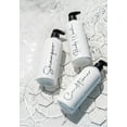 thumbnail image 3 of Alora 16oz Refillable Shampoo and Conditioner Bottles - Set of 3 - White - Easy to read Lettering - Pump Bottle Dispenser for Shampoo, Conditioner, Body Wash - Empty Plastic Refillable Containers, 3 of 7