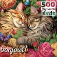 thumbnail image 4 of Buffalo Games Bonjour Cats in Love 500-Piece Interlocking Jigsaw Puzzle for Adults Ages 14+, 4 of 6