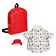 thumbnail image 1 of Conjunto de disfraz de ganso, vestido estampado, sombrero y mochila. Decorativo, bonito y bonito para exteriores. Traje de ganso para césped y jardín., 1 of 6