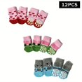 thumbnail image 1 of 4PCS Pet Paw Protection Dog Socks For Pet Dog Small Cat Non-slip Pet Socks Christmas Gift Pattern, 1 of 5