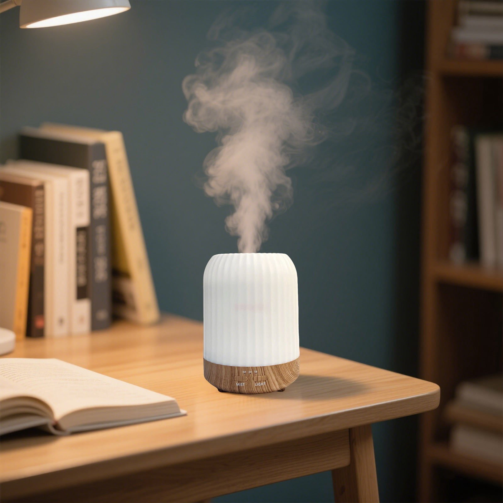 Oil Diffuser Bedroom Silent Humidifier 250ML Aromatherapy Diffuser 7 LED Colors Automatic Shutoff ABS Material for Bedroom Living Room Yoga Office Baby Safe