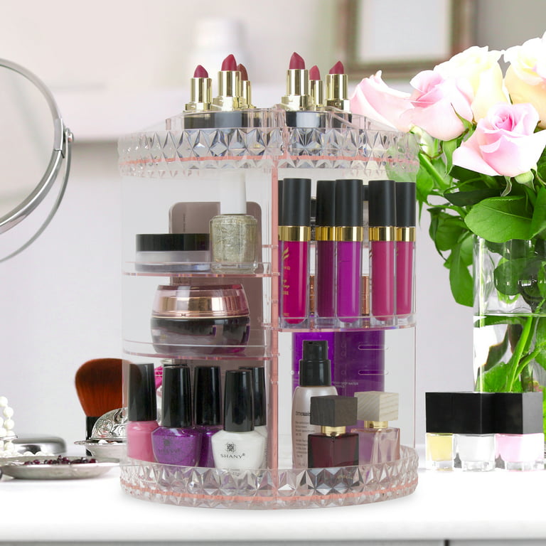 Sorbus Makeup Organizer with Mirror Purple