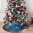 thumbnail image 5 of Lsque Underwater Fish Turtle Print Christmas Tree Skirt, Tree Skirt with Ties or Velcro, Perfect for Holiday Decorations, Halloween, and New Year-48", 5 of 7