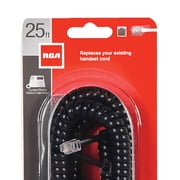 RCA Standard Handset Coil Cord (25 Ft.; Black), TP282BLRV