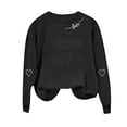 thumbnail image 4 of GaThRRgYP Womens Long Sleeve Shirts,Women's Valentine's Day Printed Long Sleeved Round Neck Sweatshirt Fashionable and Casual Hooded Sweatshirt Top Black L, 4 of 6