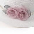 thumbnail image 5 of Mgmyaa Women French Style Pearl Flower Summer Bucket Hat Elegant Wide Brim Beach Vacation Cap Foldable Lightweight Sun Protection Headwear by Mgmyaa, 5 of 9