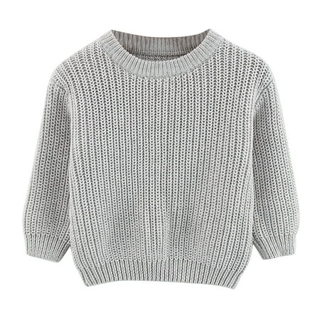 

Jdefeg Toddler Pullover Toddler Kids Baby Girl Boy Crewneck Long Sleeve Solid Sweater for Knitted Sweater Autumn Winter Warm Pullover Tops Coat Jacket Junior Girl Sweaters Cotton B 66
