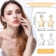 thumbnail image 2 of 1box 60pcs 2 colors Mini Star Charms golden & Platinum Plated Star Dangle Pendants for DIY Crafting Jewelry Making, 2 of 7
