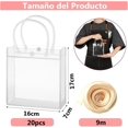 thumbnail image 2 of 24PCS Bolsas de Regalo de PVC Transparente con Asas,Bolsas de Asas Reutilizables de PVC,Adecuado para Compras, Bodas, Dulces, Regalos Infantiles,Cumpleaños,Escolares(15 * 16 * 7CM), 2 of 4
