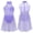 Lavender, variant on Miutii Kids Girls Ballet Leotard Dancewear Dress Gymnastics Lyrical Contemporary Performance Dress Black 10