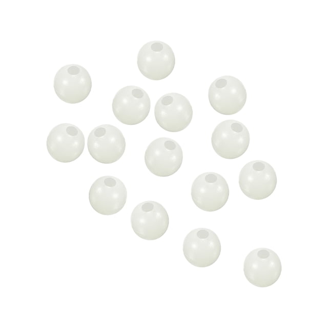 Unique Bargains Perles de Pêche Rondes en Plastique Souple Lumineux 5mm Outil Blanc 200 Pcs