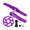 purple, variant on Sagargo High-Strength 34T Single Speed Bicycle Crankset with Hollow Aluminum Alloy Black