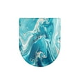 thumbnail image 6 of ZIATUBLES Toilet Lid Cover Durable Elastic Edges Toilet Bowl Lid Cover Washable Reusable Toilet Seat Lid Cover Universal Fit for Round Oval Elongated Lids for Bathroom Decor, Blue White Marble, 6 of 6