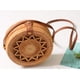 thumbnail image 3 of Bolsa de Playa XMLMRY Rattan para Mujer, Hobo Redonda Mediana Dorada, 3 of 5
