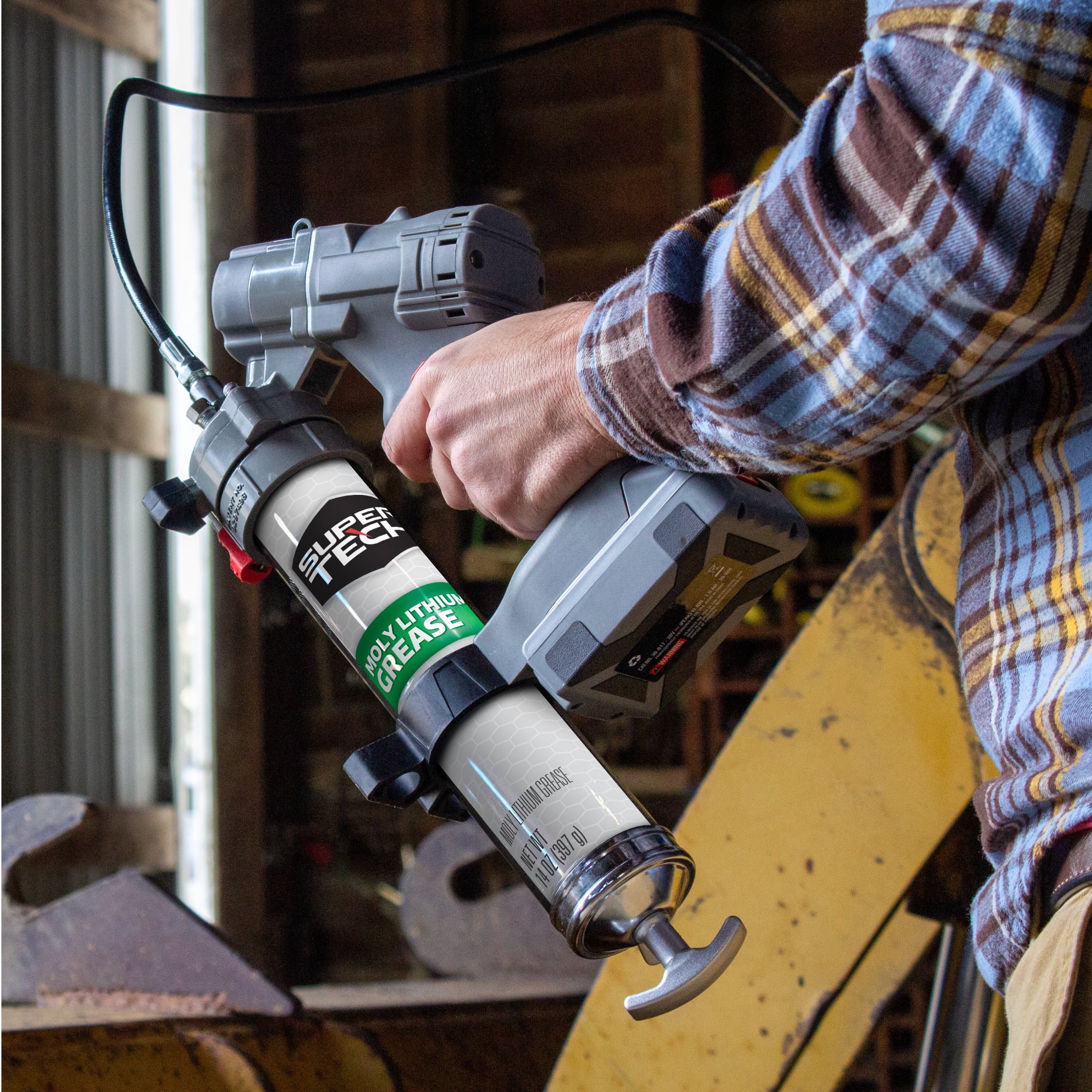 Super Tech Moly-Lithium Extreme Pressure Grease, 14 oz Tube - Heavy Duty Lubricant for Automotive and Industrial Use
