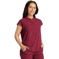 thumbnail image 5 of Healing Hands Scrub Top for Women Modern Fit Tee with 2 Pockets, Moisture Wicking, 360° Stretch and Quick Dry Fabric Plus Size 2352, 3XL, Wine, 5 of 7