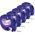 thumbnail image 1 of FZCHUN-Compatible with Dymo Clear LetraTag Refills Label Maker Refill Plastic Label Tape 16952 Black on Clear Labels for Dymo Letra Tag LT-100H LT-100T 200B QX50 Label Makers, 12mm 1/2", 5P, 1 of 4