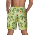 thumbnail image 4 of Uemuo Cute Dinosaurs Cartoon Pattern Mens Swim Trunks Quick Dry Board Shorts with Mesh Lining, Stretch Beach Shorts Quick Dry No-Chafing Board Shorts-Large, 4 of 9