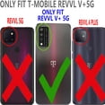 thumbnail image 2 of T-Mobile Revvl V+ 5G Phone Case, [Not Fit Revvl 4/5G] 12 feet Drop Test Shockproof Transparent Back Cover (Black), 2 of 5
