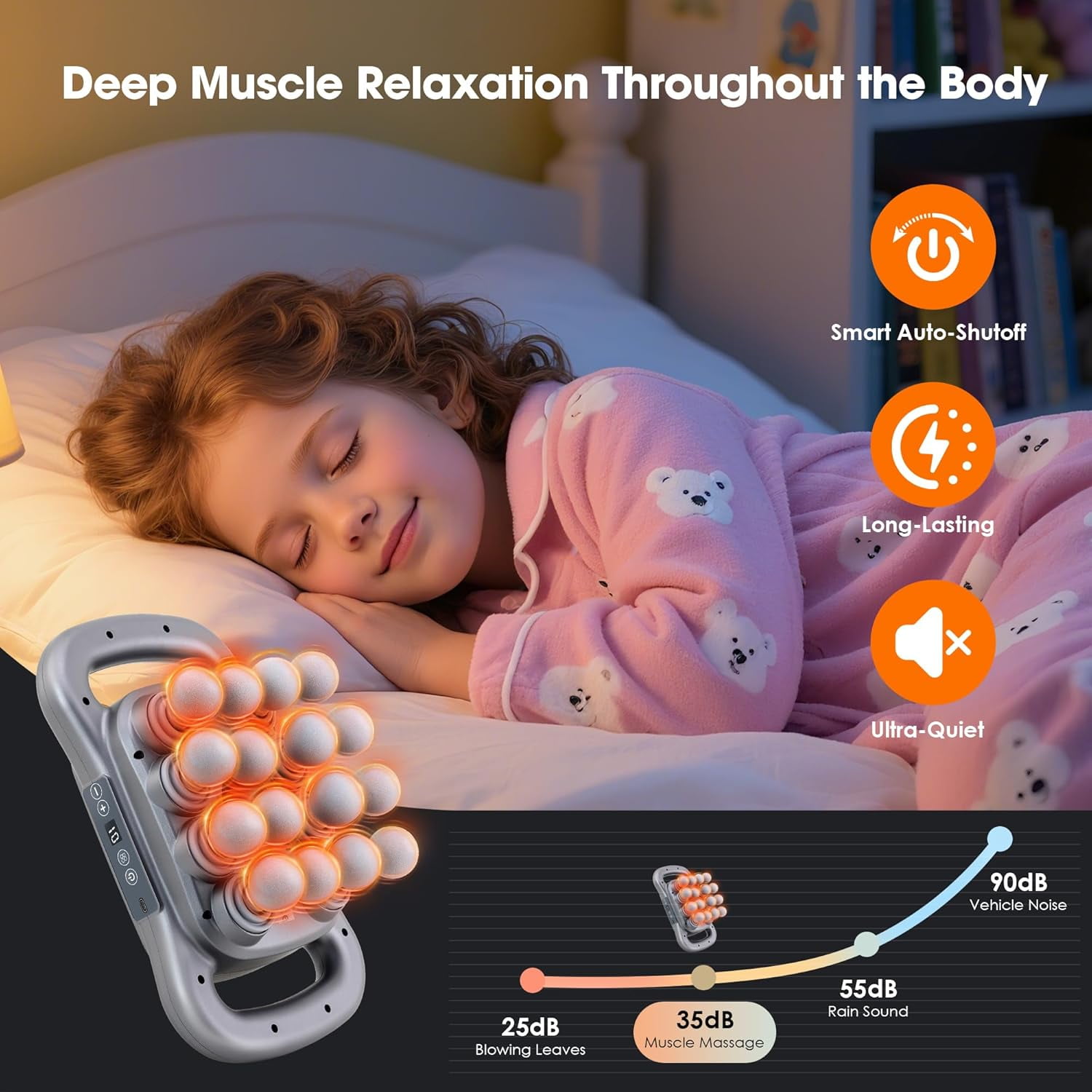16  Massage Gun Set, Deep Tissue Percussion Massager with Heating & Compression for Full Body Recovery