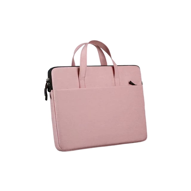 Pink Oxford Cloth Laptop Bag Messenger 14 Inch For Notebook Tablet Travel 15.0X11.0X1.2 In