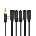 thumbnail image 3 of For 5port 35 Female Jack Headphone Cable Stereo For Pc Tv Mp3 Speaker, 3 of 5
