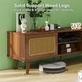 thumbnail image 3 of TV Stand for TVs up to 65",Modern Rattan Entertainment Cabinet Media Console for Living Room Bedroom,Black Brown, 3 of 7