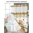 thumbnail image 4 of No Hook Cloth Fabric Shower Curtain with Snap in Liner, Orange Pumpkins Fall Waterproof Shower Curtains Set with See Through Top Window, Sunflower Thanksgiving Botanical Pastoral 72"x78", 4 of 6