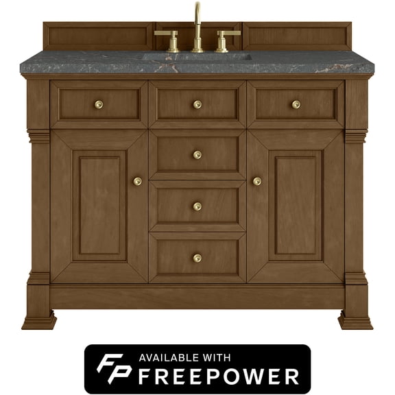 James Martin Vanities 547-V48-HNO-FPBL Brookfield 48" Free Standing Single Basin Poplar