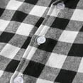 thumbnail image 6 of ZCFZJW Toddler Kids Boys Girls Outfits Set Casual Lattice Print Long Sleeve Button Down Flannel Shirts and Long Pants Children Baby Two Piece Homewear Suit Black 3 Months, 6 of 9