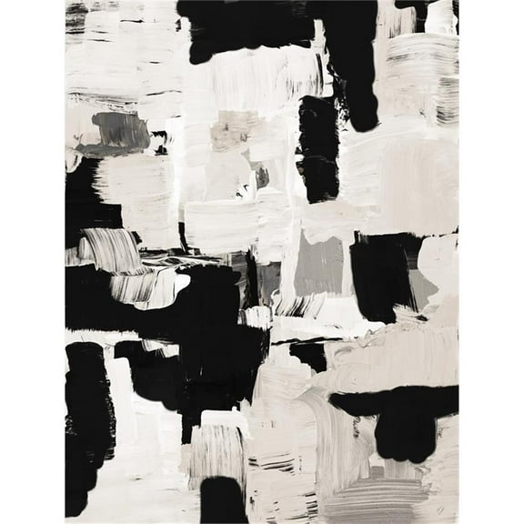 Giant Art 72x54 Night Peace Abstract Fine Art Giant Canvas Print in White