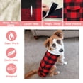 thumbnail image 3 of Abrigo para perro Malier Classic, chaqueta de invierno cálida de forro polar a cuadros, color rojo, 3 of 5