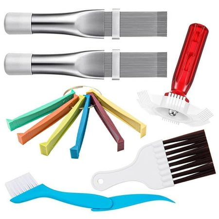

Adifare Air Conditioner Fin Cleaner Set Colorful Deep Clean Air Conditioner Cleaning Brush Set Reusable Condenser Fin Straightener for Evaporator Radiator Repair Clean