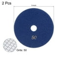 thumbnail image 2 of Uxcell 5-Inch 50 Grits Diamond Polishing Pad Wet/Dry for Stone Concrete Marble 2 Pack, 2 of 5