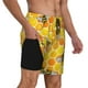 thumbnail image 2 of Balery Honeycombs Bañador para hombre, shorts de playa de secado rápido con entrepierna y forro de compresión-XX-Large, 2 of 6