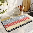 thumbnail image 3 of 2 Pack Washable Rubber Bohemian Vintage Floral Dish Drying Mats for Kitchen Counter Home Large Coffee Bar Pad Accessories and Decor for Utensils Stemware (2pcs 19.5''x12''), 3 of 4