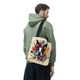 thumbnail image 3 of Boston Terrier Portrait Watercolor Vintage Retro Styles All Over Print 3D Canvas Tote Bag Gentleman Dog Lover Gifts Reusable Handbag - 00001, 3 of 5