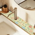 thumbnail image 2 of Yayeee Faucet Mat for Kitchen Sink 14.7" Diatomite Long Splash Guard Pad, Colorful Flower, 2 of 7