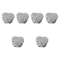 thumbnail image 4 of 6 gemelos para mujer, regalo de joyería con diamantes de imitación, elegantes gemelos en forma de corazón. Plata, 4 of 9