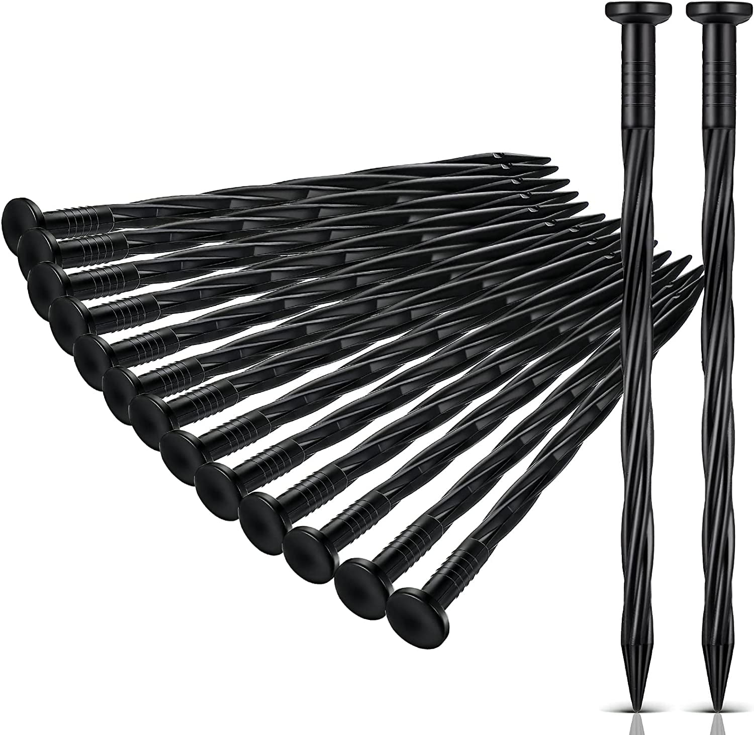 LengedHope 8 in Plastic Garden Edging Nails for Paver and Grass Barrier, Stakes (50 Pack)