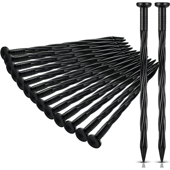 LengedHope 8 in Plastic Garden Edging Nails for Paver and Grass Barrier, Stakes (50 Pack)