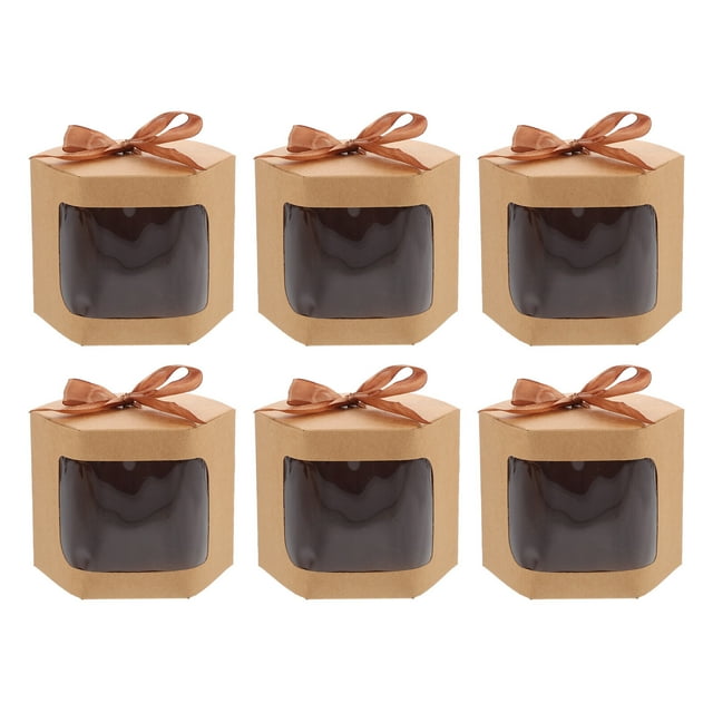 EeaseMX Cajas de cartón para 6 paquetes de galletas y dulces, para regalo