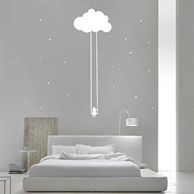 Wall Decor Vinyl Sticker Decal Girl Bedroom Dream Cloud Star Child