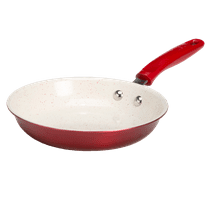 Tasty Clean Ceramic 8" Non-Stick Aluminum Fry Pan, Red