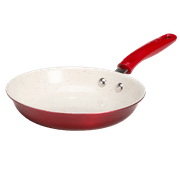 Tasty Clean Ceramic 8" Non-Stick Aluminum Fry Pan, Red
