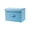 Sky Blue #5, variant on Collapsible Cotton Linen Storage Box | Foldable Fabric Storage Container for Clothing & Household Items | Multi-Use Organizer for Bedroom & Living Room